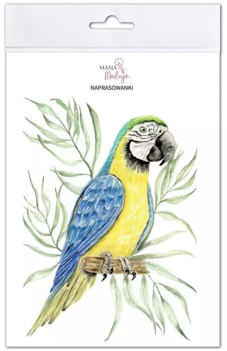 Naprasowanki Ara niebiesko-żółta. Mama Maluje
