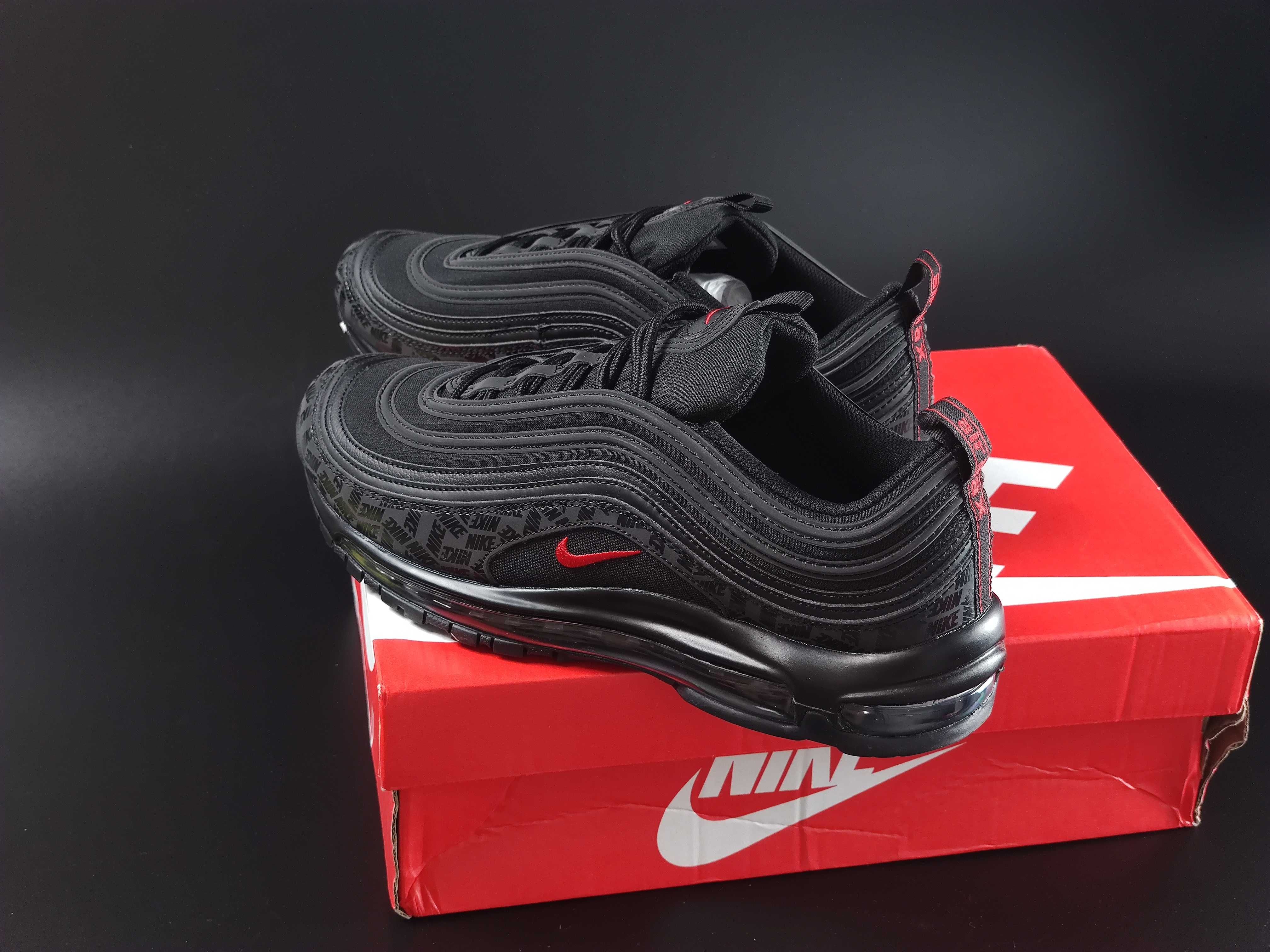 Nike Air Max 97 All-Over Print Black Red AR4259-001 (43)