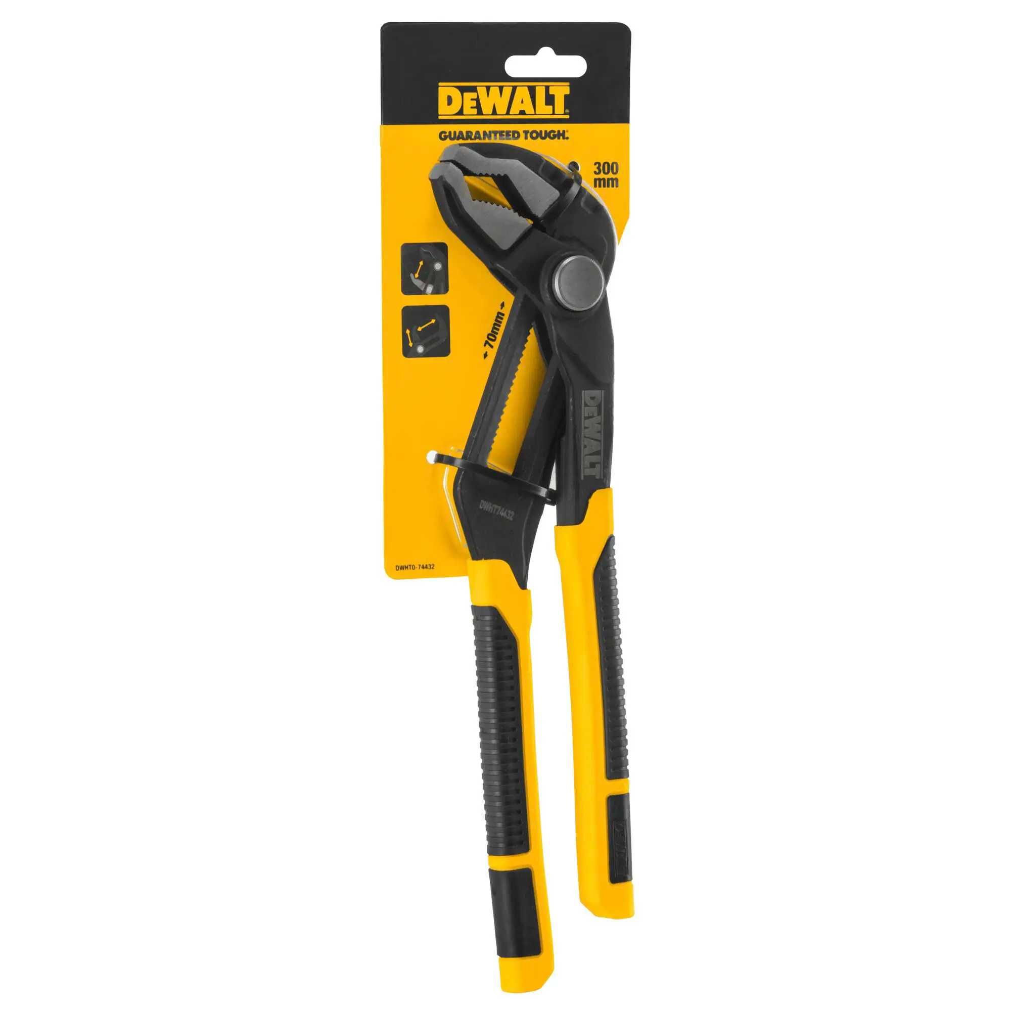 DeWALT DWHT0-74432 Пасатижі переставні сантехнічні довжиною 300 мм