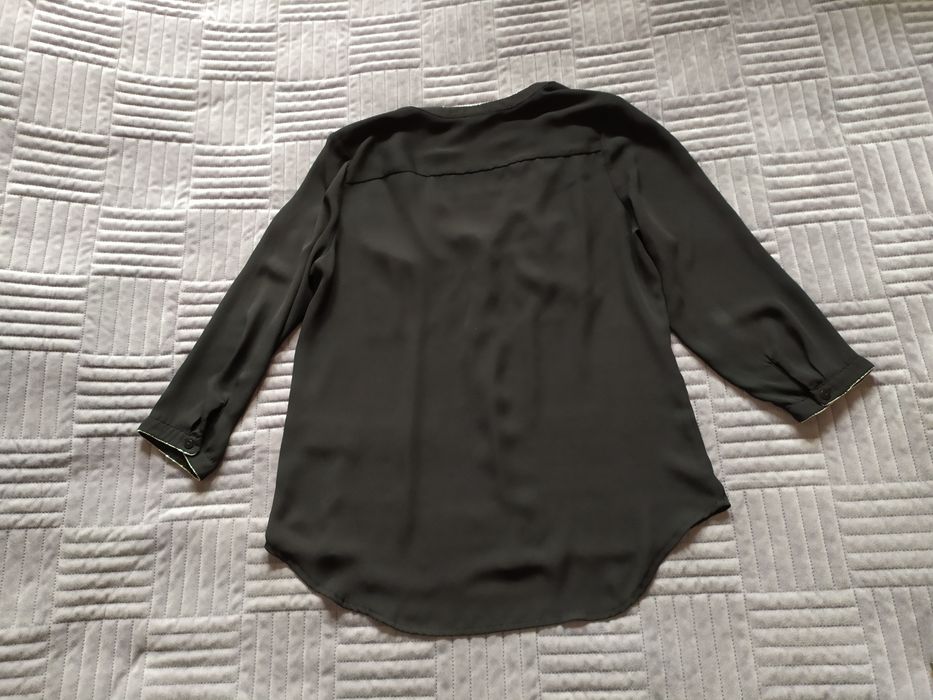 Czarna bluzka koszulowa damska h&m r. 38 M