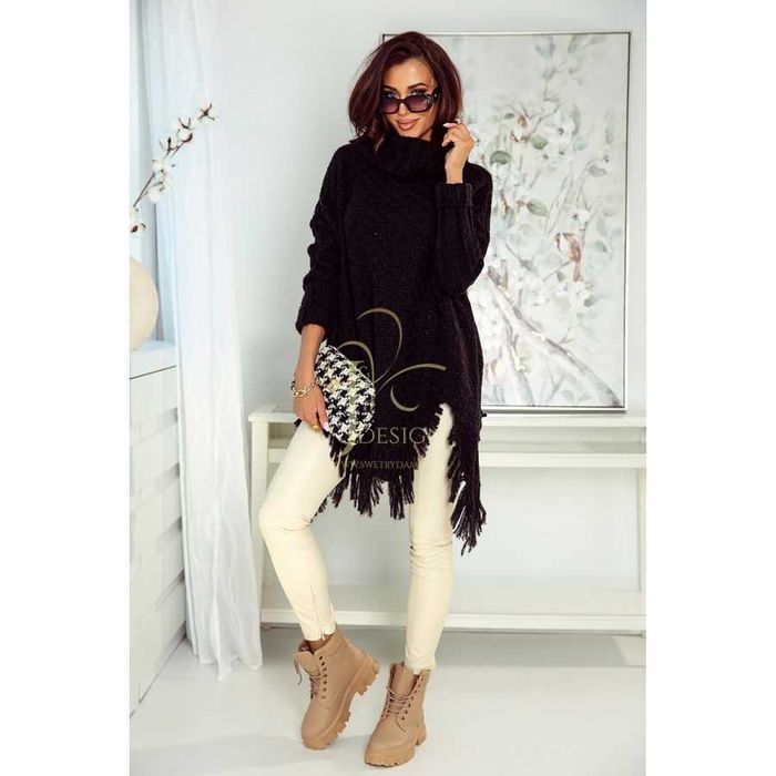 Sweter golf Gaja CZARNY rozm. UNI