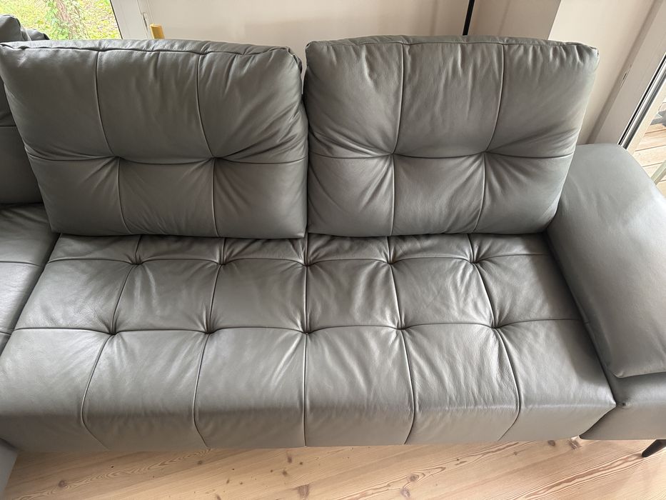Naroznik skórzany Gala 160x290cm funkcja spania, jak nowy, okazja