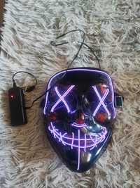 Неоновая маска «Судная ночь»светящиеся Led Mask