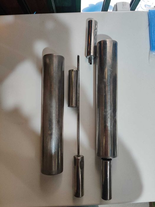 Rolo da massa em inox (partido)