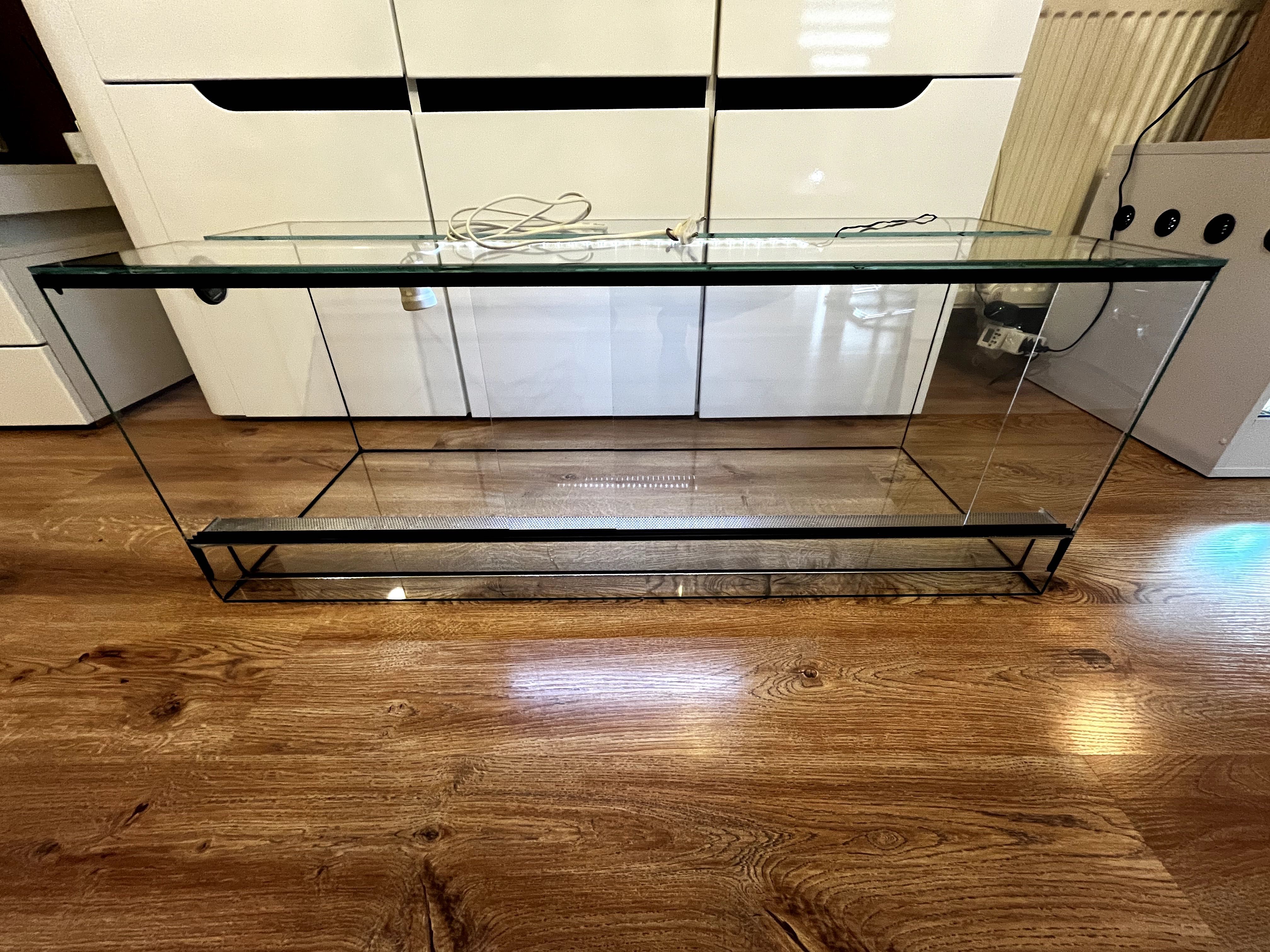 Terrarium szklane 105 x 40 x 40 cm np dla gekona lamparciego