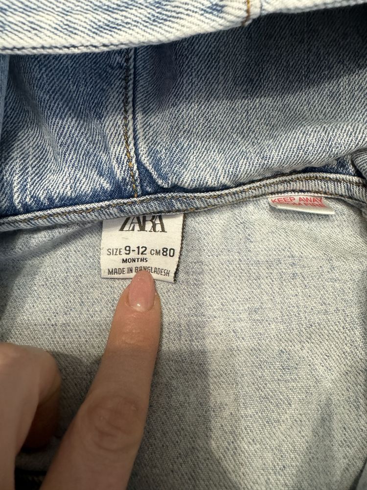 Джинсовка Zara 80 розмір, по факту до 92