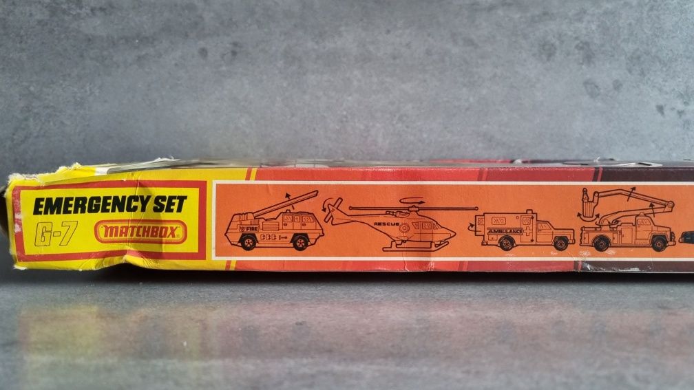 Matchbox Emergency Set G-7, 1983, zestaw strażacki