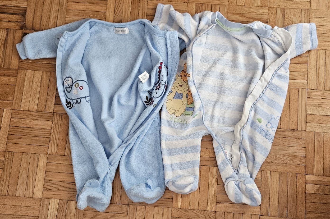 Pajac śpiochy długi rekaw niebieskie 56 - 62 Disney newborn tanio dla