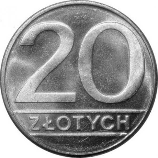 Moneta  20 zł 1989 fi 24 mm stan menniczy