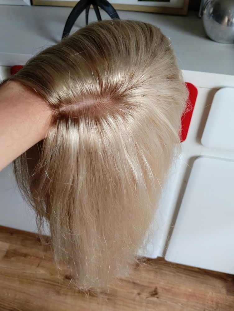 Topper jasny blond 45 cm wlosy naturalne