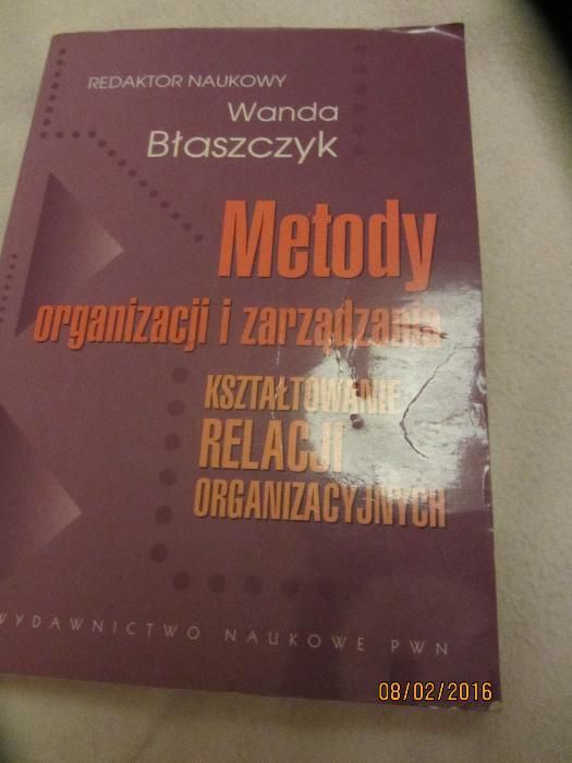 Wanda Błaszczyk red Metody organizacji i zarządzania