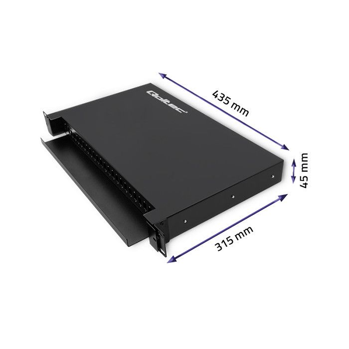 Przełącznica światłowodowa RACK na szynie ODF do szafy RACK 19''