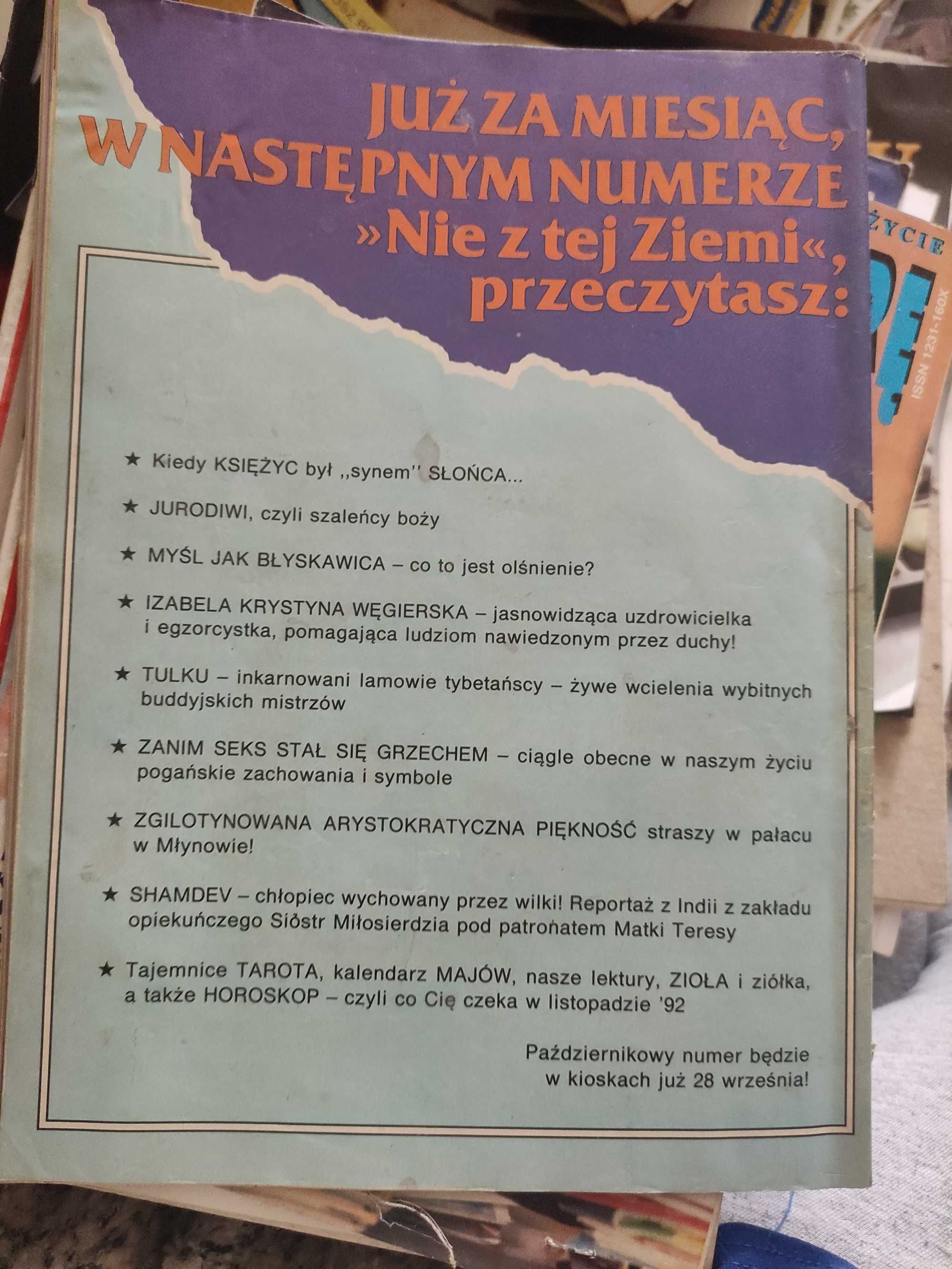 Czasopismo,, Nie z tej ziemi " nr 9/92