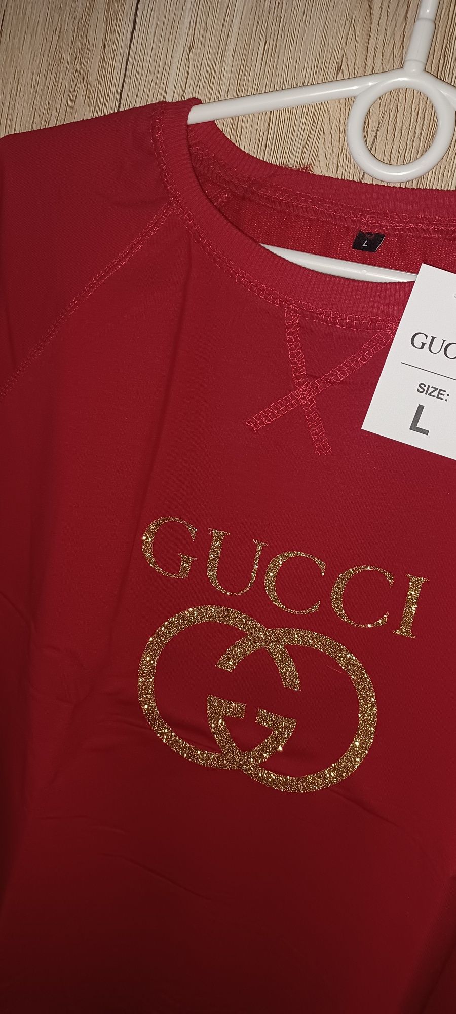 Nowa bluza dresowa logowana Gucci