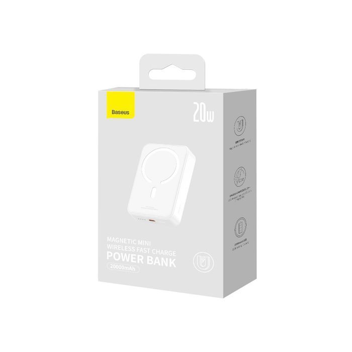 Powerbank Baseus Magnetic Mini 20000 mAh 20W + kabel USB-C / USB-C