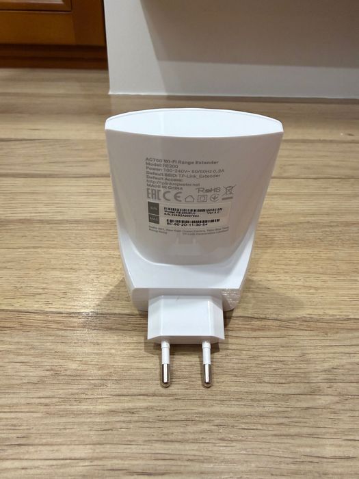 Wzmacniacz sieci TP-LINK RE200 2.4 / 5 GHz, Wi-Fi 5 (802.11 b/g/n/ac)