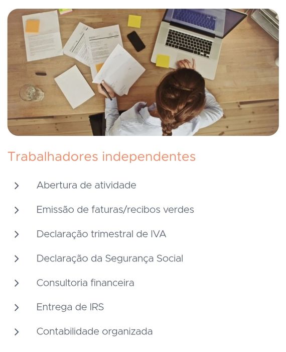 Contabilista Certificada - Empresas/Trab. Independentes
