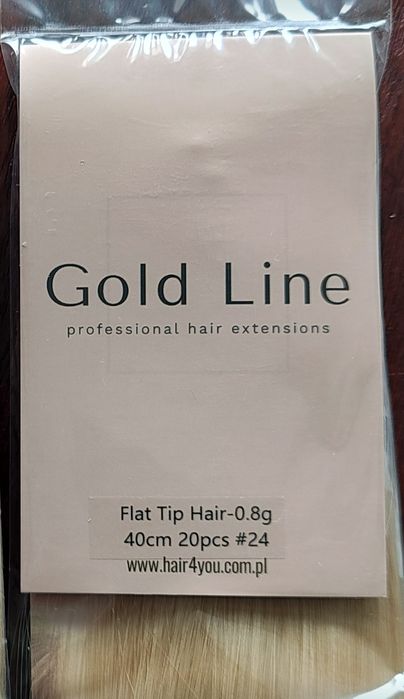 Włosy z serii GOLD LINE 40cm , 24 średni jasny blond