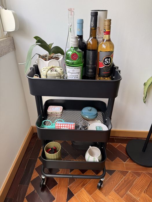 Carrinho de Bar Raskog Ikea Preto