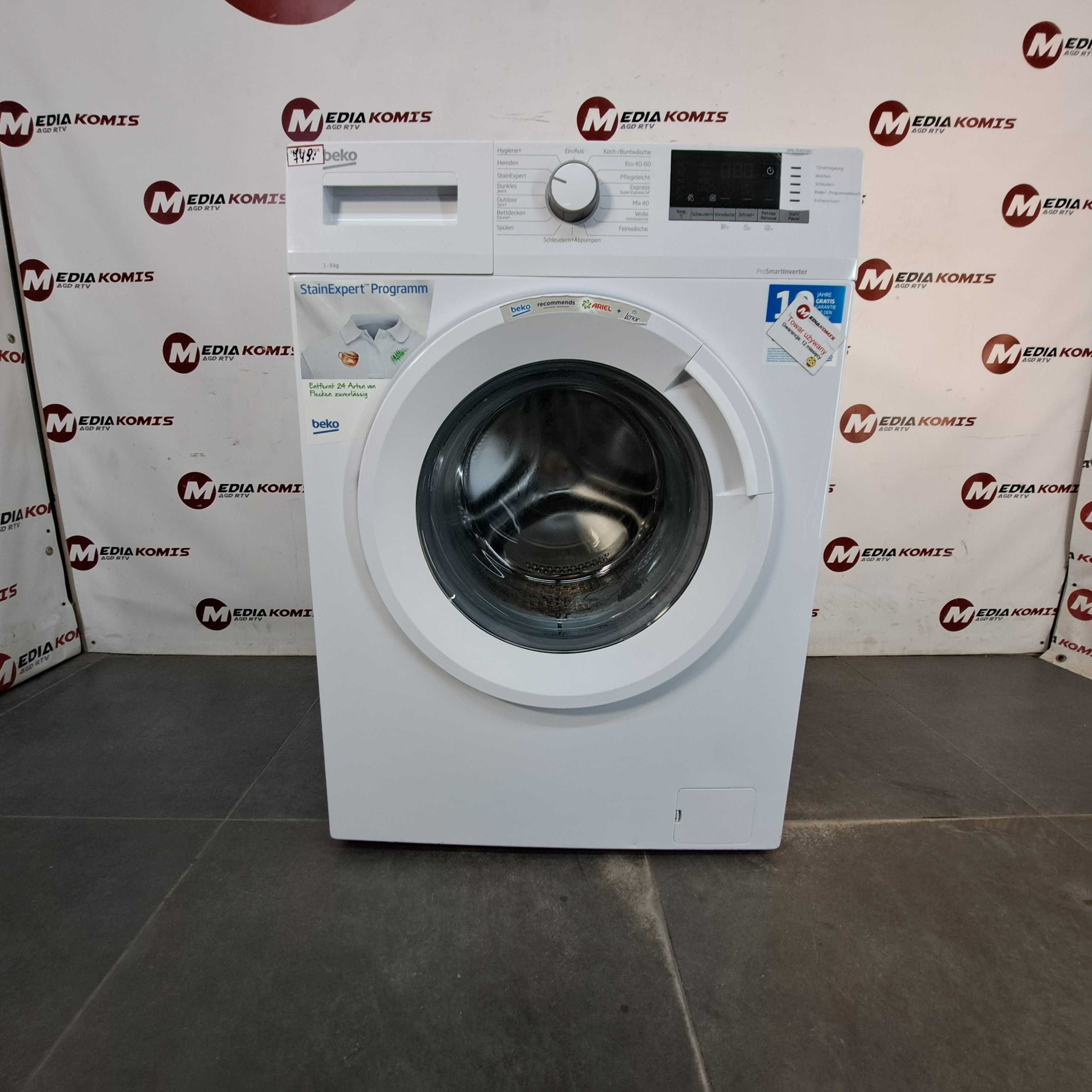 Pralka Beko WML91433NP1 [12m-cy gwar] B / 9 kg / 1400 obr / 64 cm gł