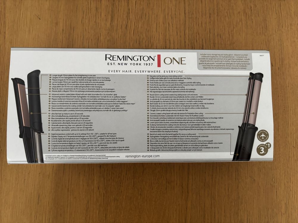 Prostownica Remington One, Straight and Curl S6077