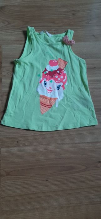 Zielona koszulka na ramiączkach hm 110/116cm