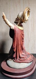 Estatueta S Cipriano em marfinite-Louças Falcão;Alguns toques;23 cm