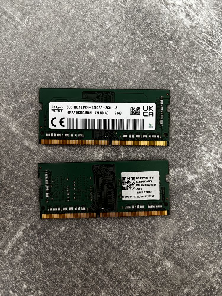 Озу Lenovo Ddr4 3200 16gb 2x8gb