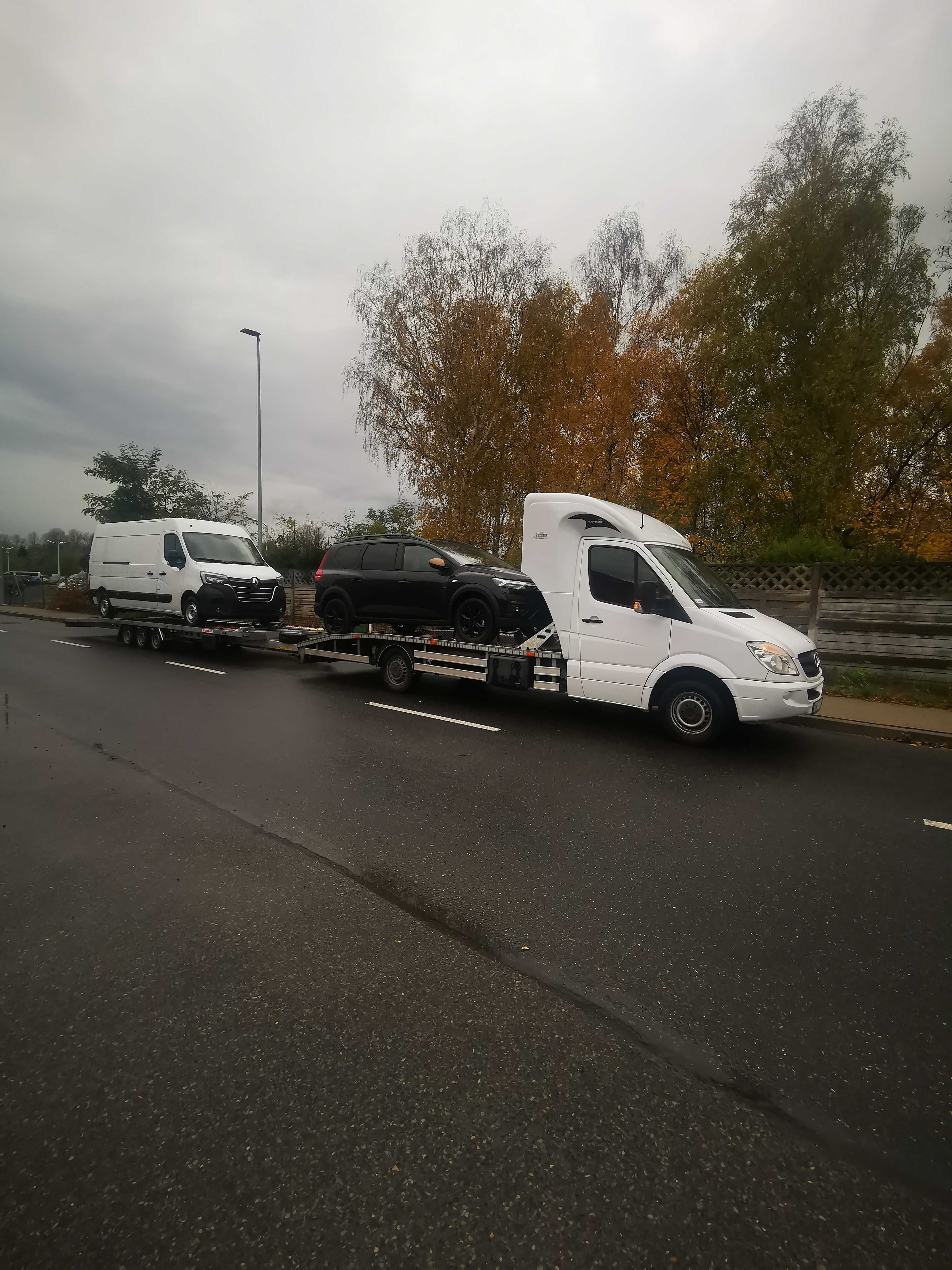 Transport aut osobowych i dostawczych autolaweta VDI2700 OCP Polska UE