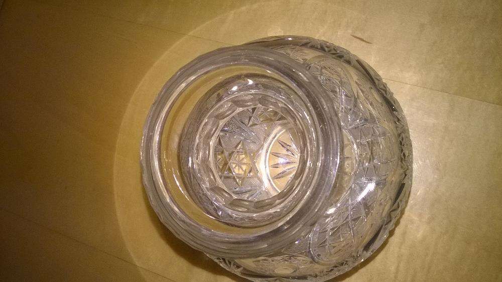 Kryształ,wazon kryształowy szlifowany,szkło PRL