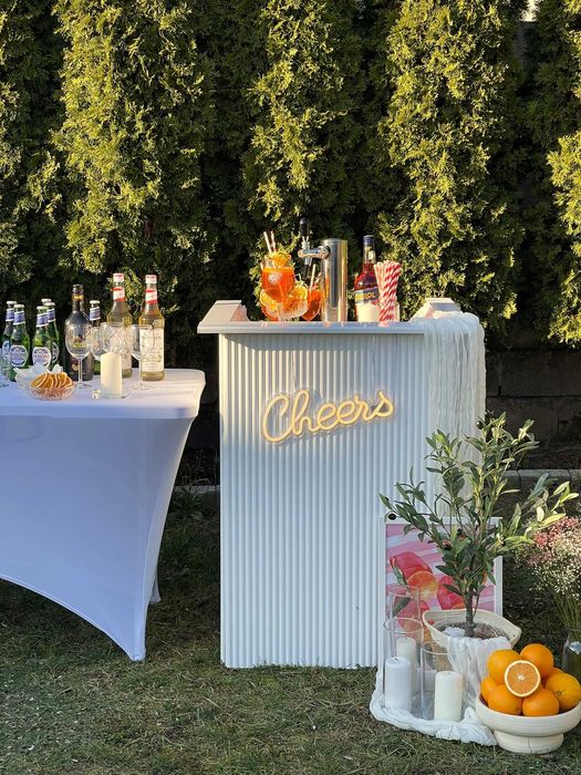 Mobilny bar we włoskim stylu, barman na wesele, imprezę firmową