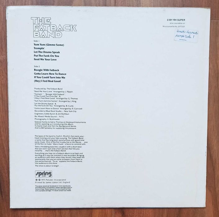 Vinil - The Fatback Band - Yum Yum