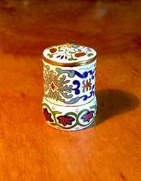 CLOISONÊ - pequeno pote com tampa - antigo - 5 cm/s