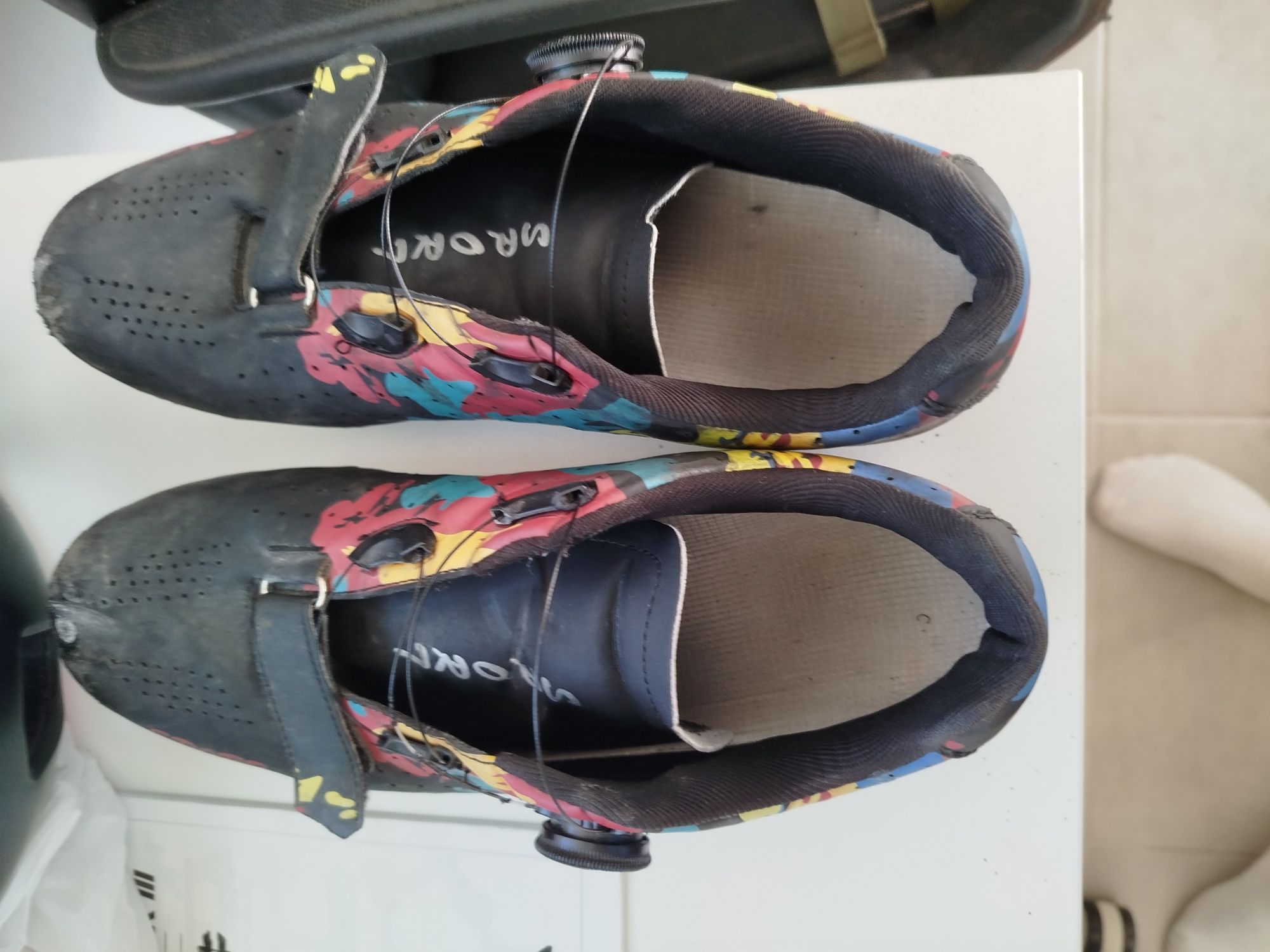 Luvas de ciclismo,encaixe look e sapatilhas com encaixes