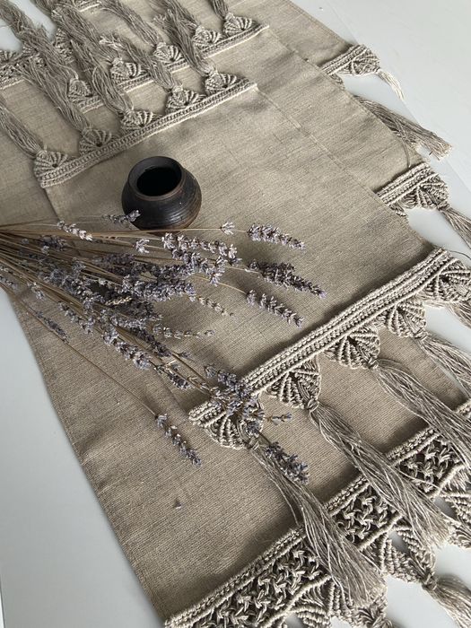 Макраме.Ранер-доріжка на стіл,серветка під тарілку