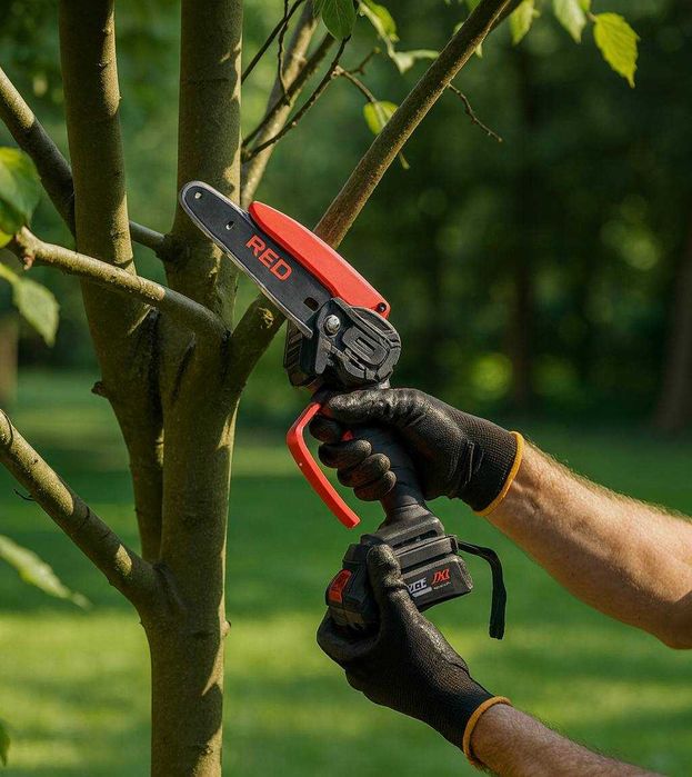 Piła łańcuchowa akumulatorowa gałęziówka, Pilarka, 2x aku + 4x łańcuch