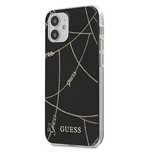 Etui Guess Gold Chain Collection na iPhone 12 mini - czarne