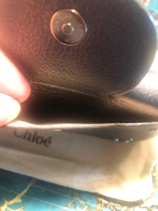 Кошелек Chloé Companion, черный, кожаный