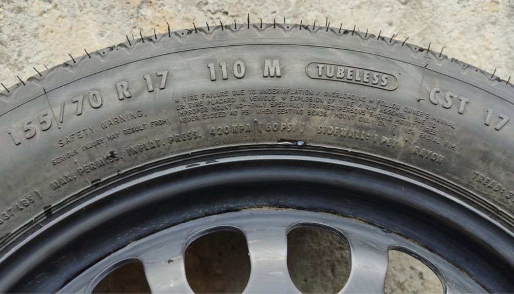 Докатка запаска костыль 5/112 Mercedes 155/70R17