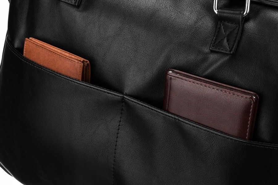 męska torba na laptopa do 14 cali wykonana ze skóry ekologicznej