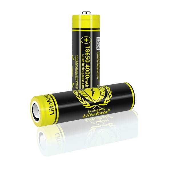 Високоємний акумулятор LiitoKala KING-BJT 4000mAh 12A 18650 кнопка