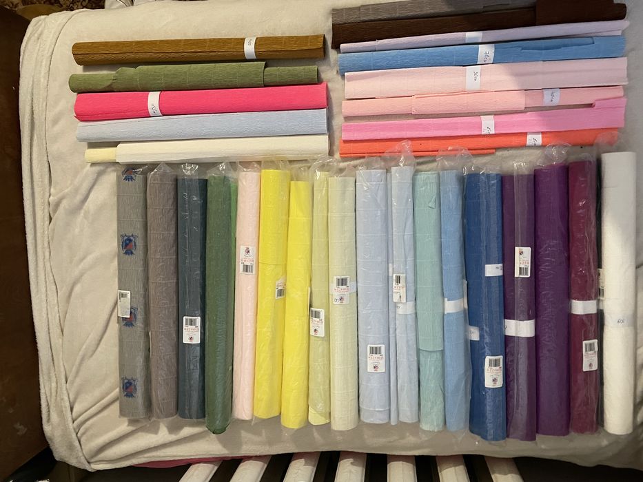 Креп-бумага 50см *2,5м 180г (Италия), гофро бумага