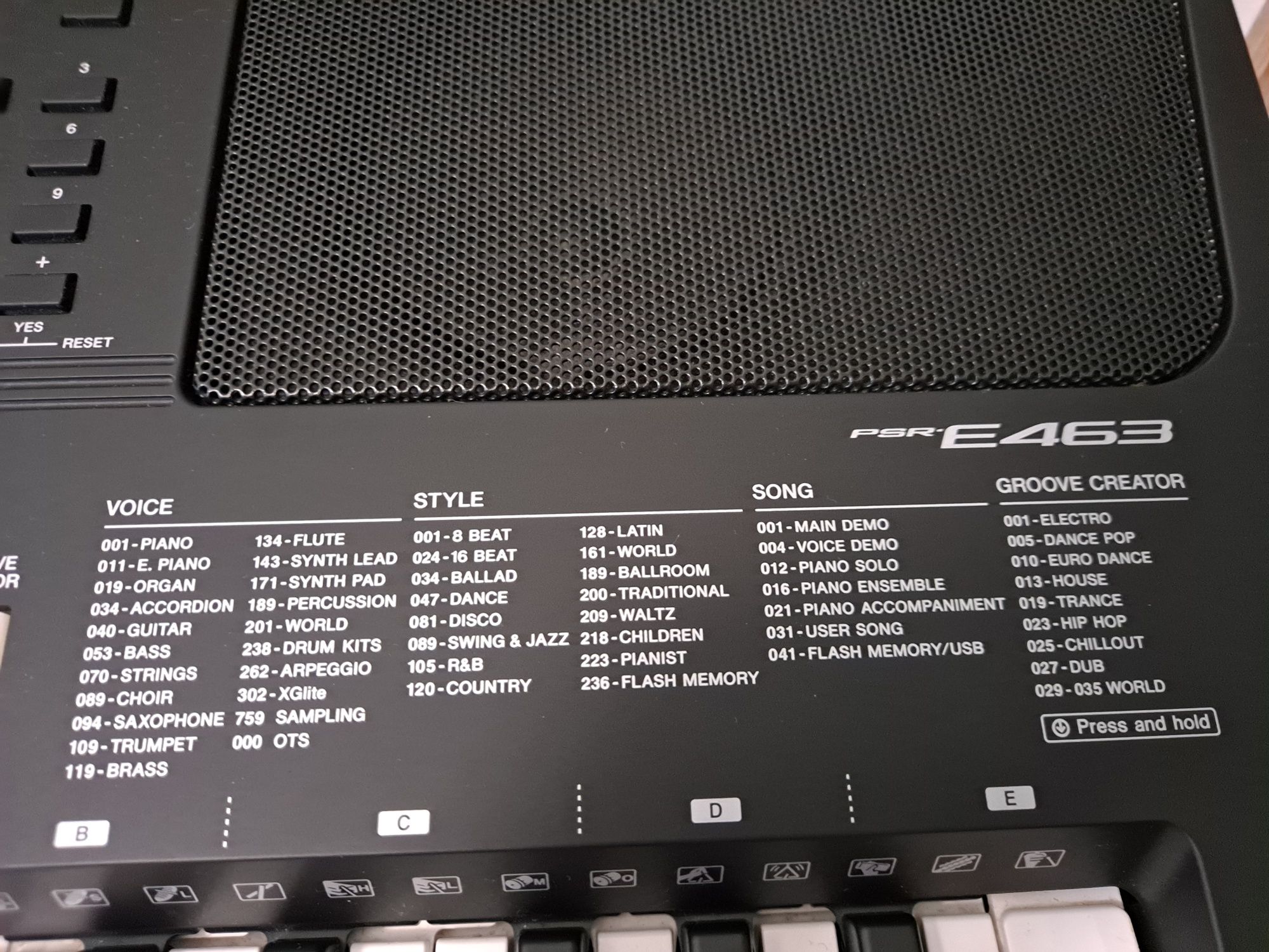 Keyboard Yamaha PSR-E 463