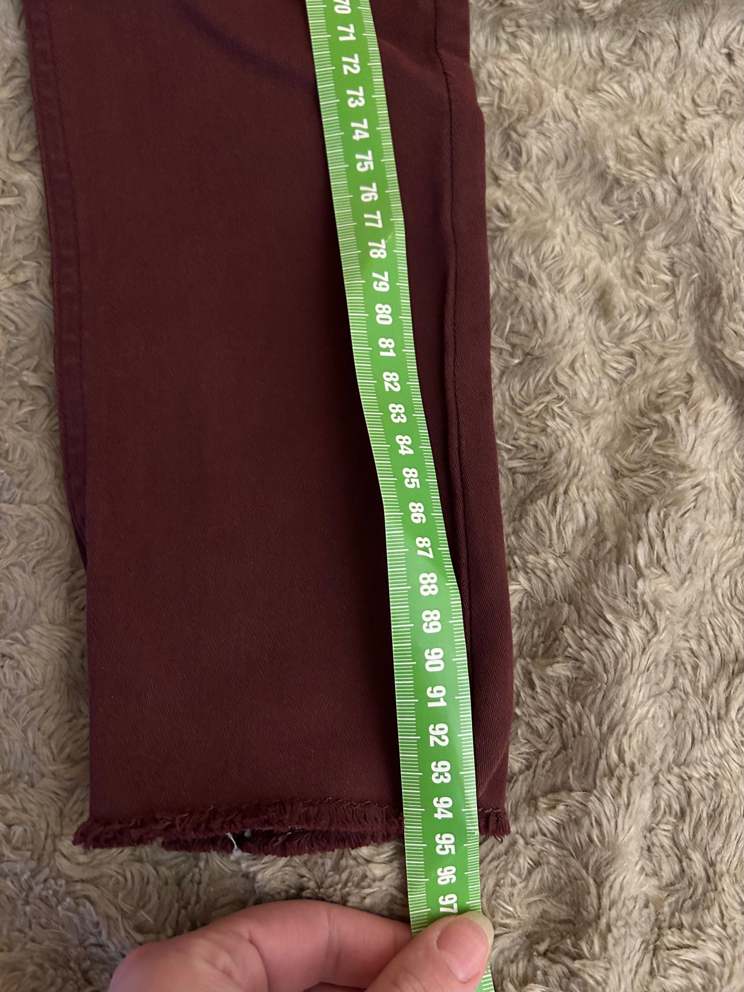 Pimkie nowe bordowe spodnie rurki z rozdarciami r. S (36)