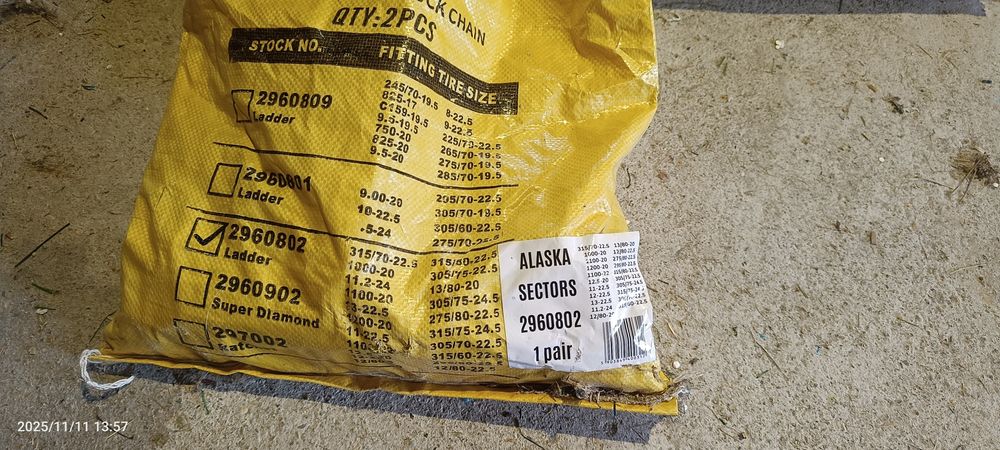 Łańcuchy śniegowe Alaska tir 6 sztuk