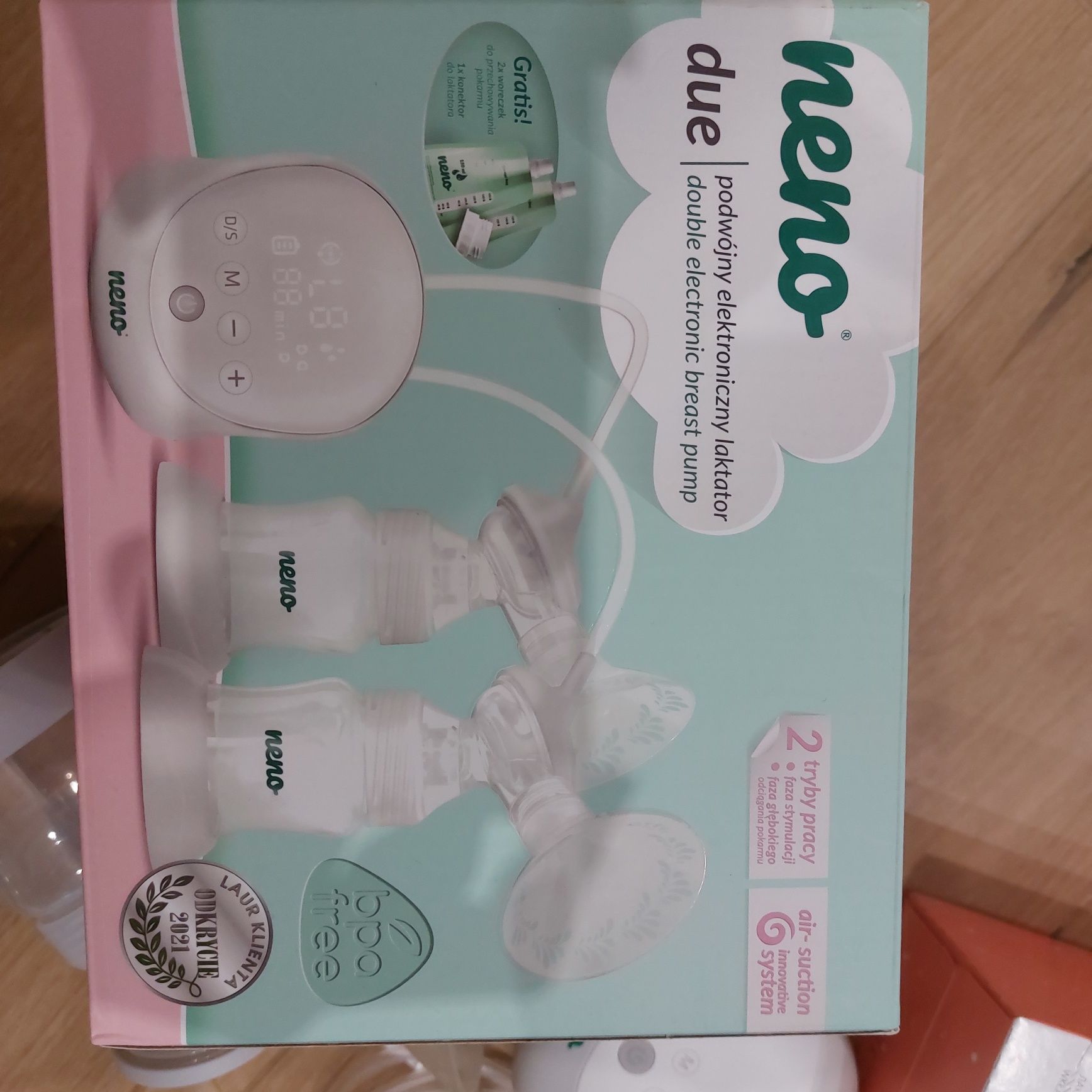 Laktator podwójny Neno due plus akcesoria