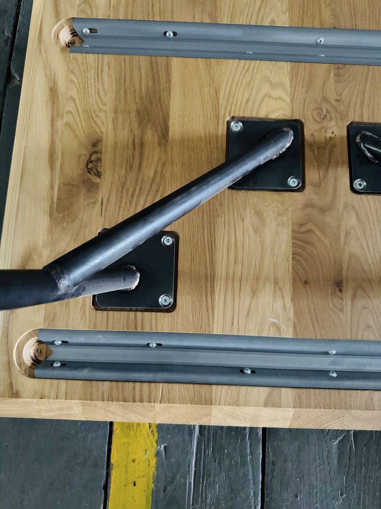 Skandynwski, industrialny stół dębowy 200cm x 90cm, jak nowy,design