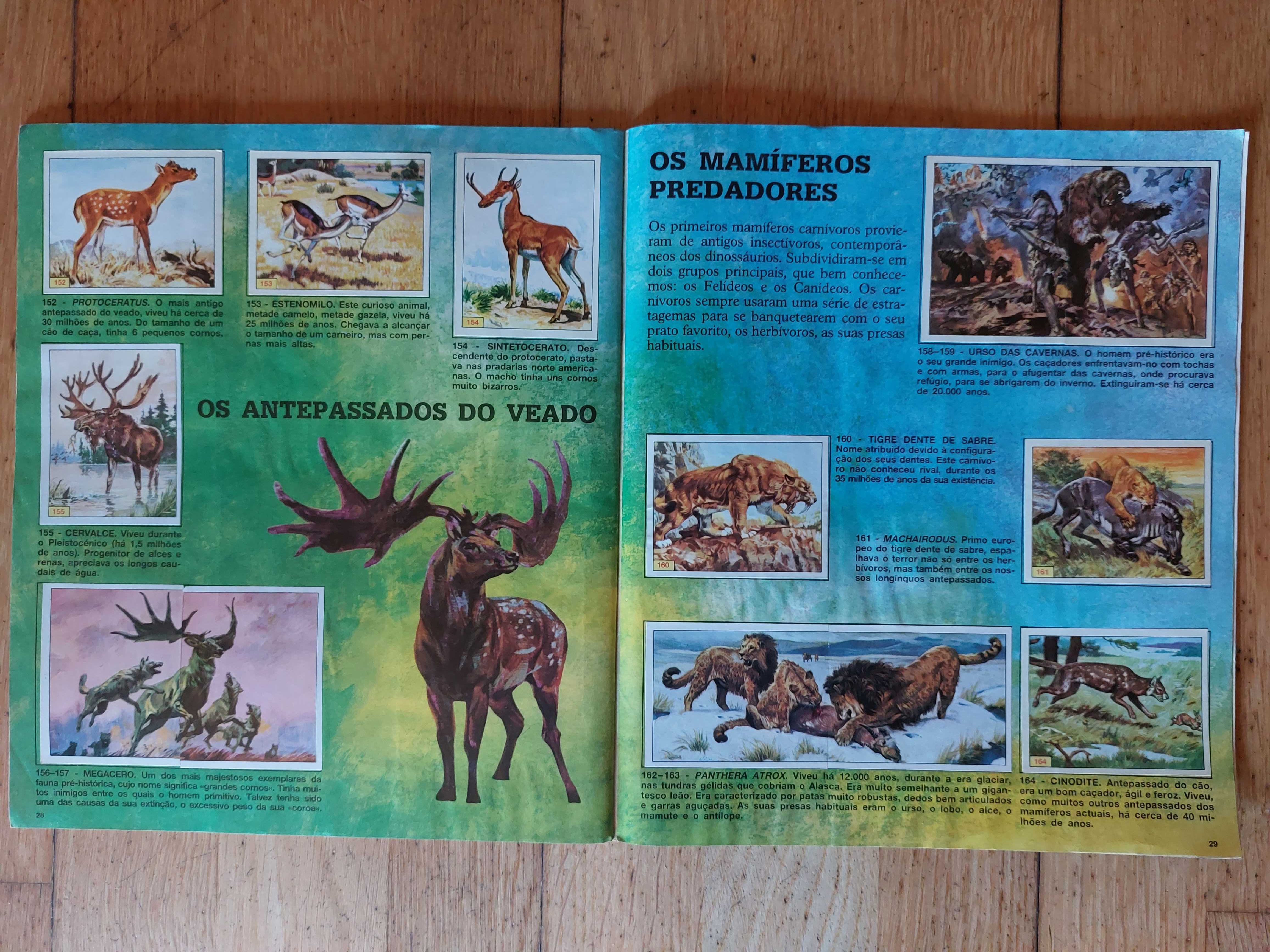 Caderneta de cromos "Dinosaurs - 1992" - Completa