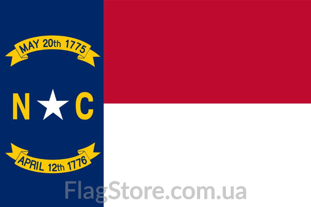 Флаг штатов Айова, Огайо, Северная Каролина прапор Північної Кароліни