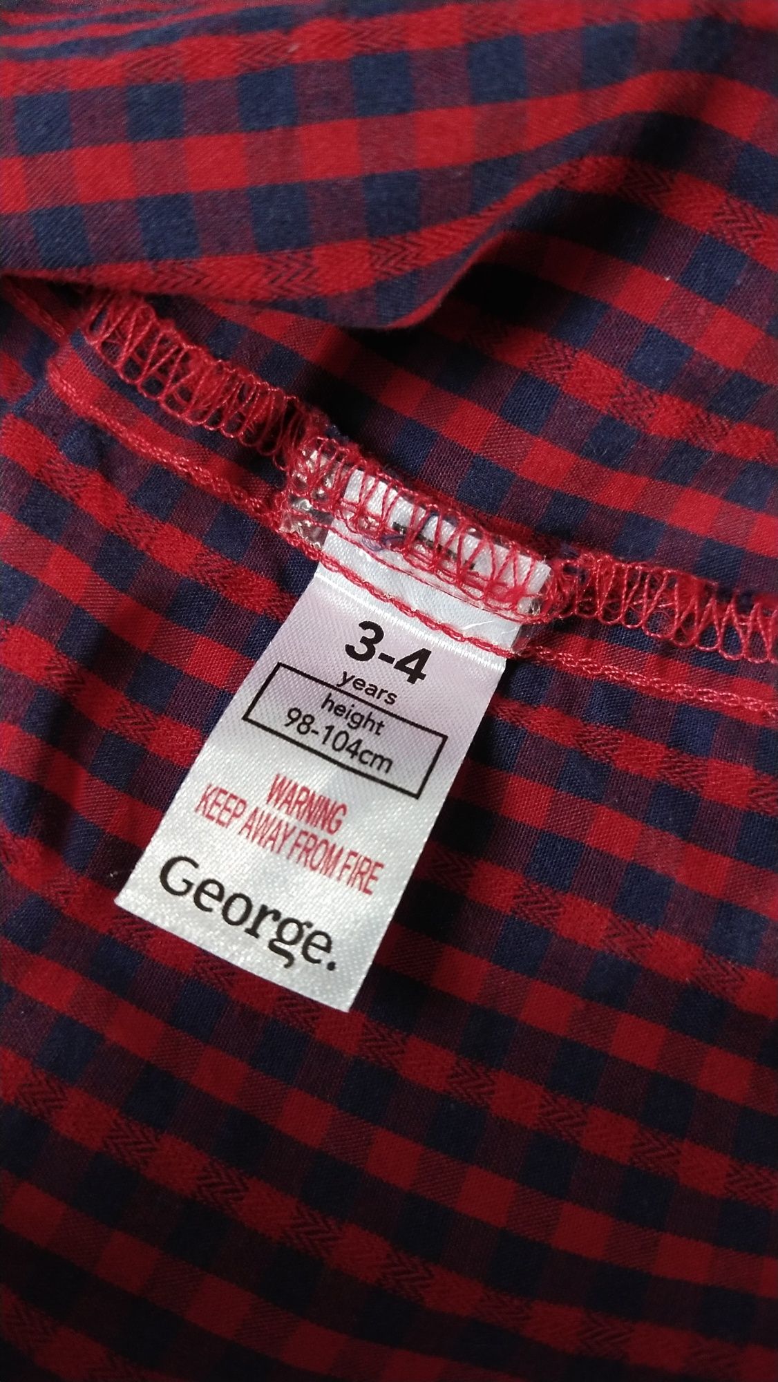 Рубашечка  George в клітиночку 3-4 рочки